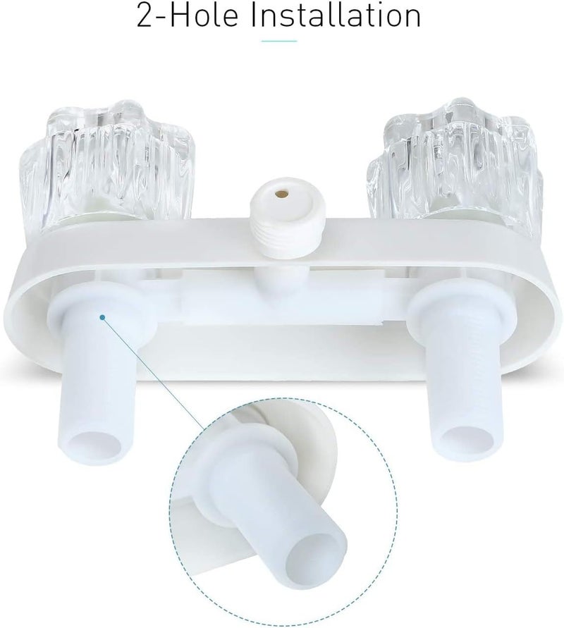 OYMOV RV Shower Faucet with Dual Knob Handles - Image 2