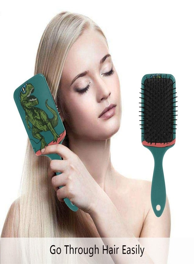 CiCily Hair Brush Paddle Comb Skateboard Dinosaur for Thick Hair & Anti Static Detangling - Image 4