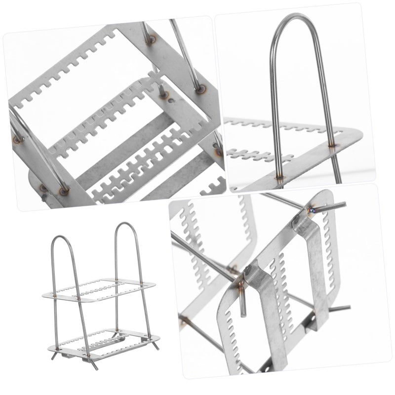 Stainless Steel Microscope Slide Rack Vertical Storage Stand Holder - Image 4