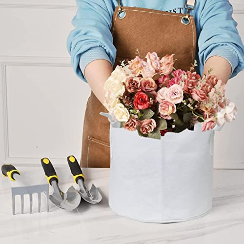 ecofynd 12 inches Non Woven Fabric Pots Grow Bags | Heavy Duty Thickened Fabric Vessel for Indoor & Outdoor, Garden, Office, Balcony (Pack of 2, White) - Image 4