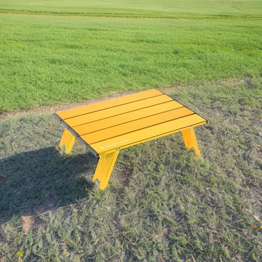 Rock Cloud Portable Beach Table Aluminum Ultralight Folding Camping Table, Yellow - Image 5