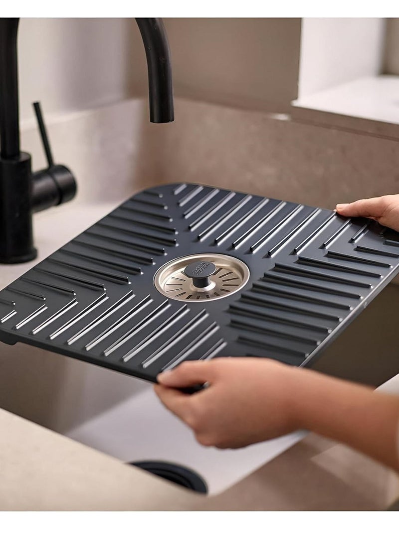 Fast Sink Drain Mat - Removable Stopper and Drain Guard Prevents Clogging, Anti-Slip Design, Fast Water Flow, Versatile for Kitchen and Laundry Rooms - Image 2