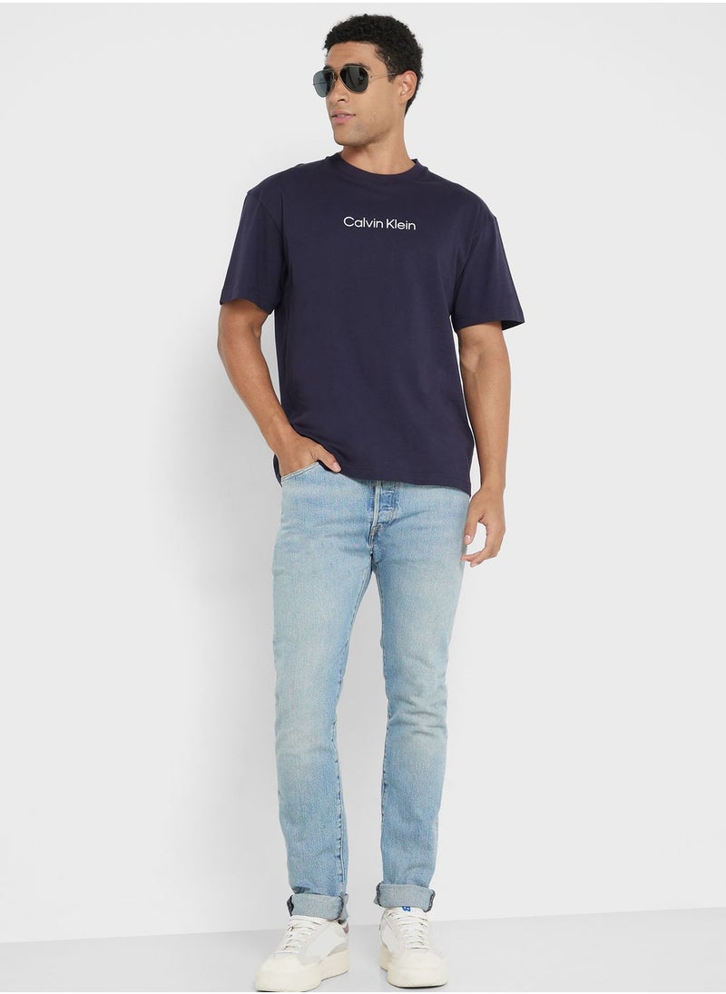 CALVIN KLEIN Logo Crew Neck T-Shirt  - Image 4