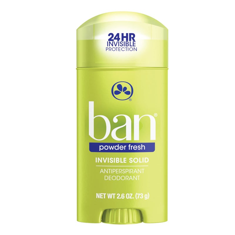 Ban Deodorant 2.6 Ounce Invisible Solid Powder Fresh (76ml) (3 Pack) - Image 1