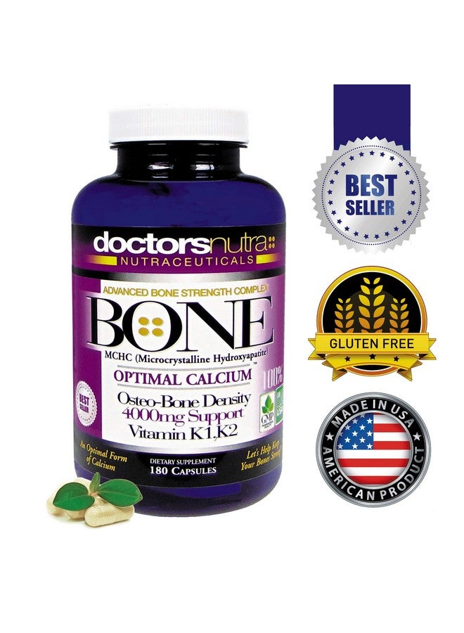 Doctors Nutra Nutraceuticals كالسيوم 1000 ملليجرام مع 4000 ملليجرام MCHC لدعم قوة العظام القصوى من قبل دكتورز نوترا نوتراسيتيكالز بالإضافة إلى K1 K2 مغنيسيوم فيتامين D زنك جلوكوزامين والمزيد - Image 4