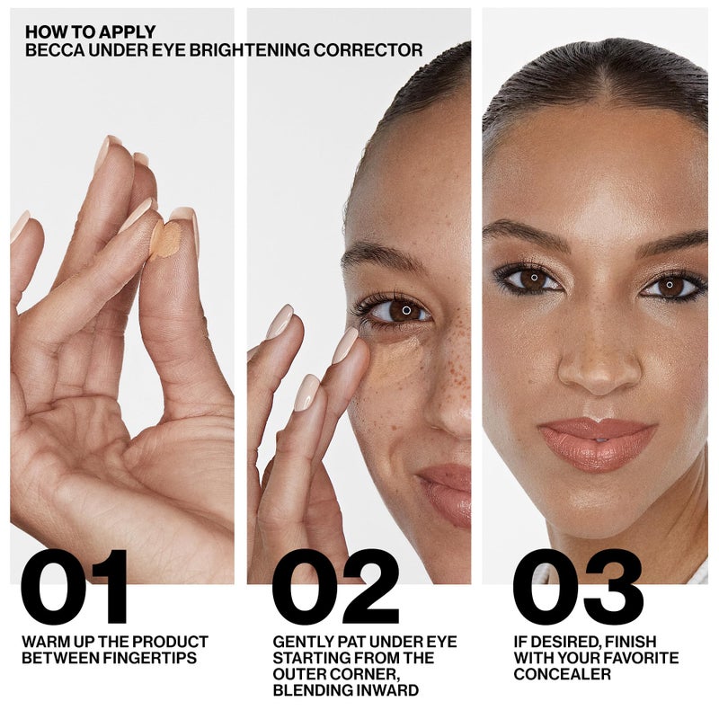 Smashbox X BECCA Under Eye Brightening Corrector | Brightens and Corrects Dark Circles | Vitamin E, 0.15 Ounce, Medium/Dark - Image 4