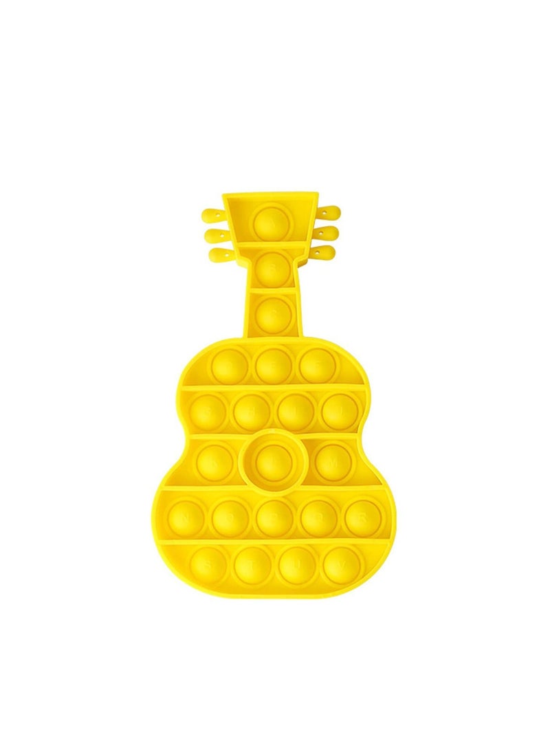 Y&D Push Pop Bubble Fidget Sensory Toy,Autism Special Needs Silicone Stress Reliever Toy, Anti-Anxiety Squeeze Toy for Kids, 1 PCS, Guitar  - Image 2
