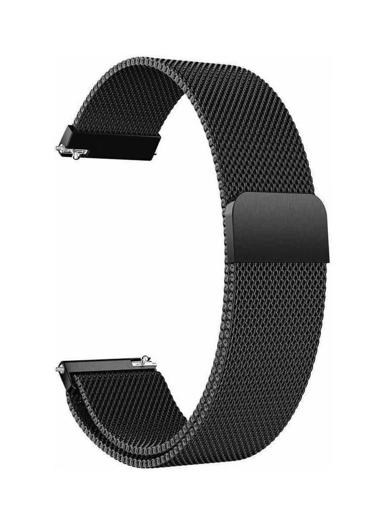 CATANES سوار ميلاني من الفولاذ المقاوم للصدأ لسامسونج جالاكسي ووتش 5 / جالاكسي ووتش 5 برو 20 مم متوافق مع جالاكسي ووتش 5 (44 مم / 40 مم) جالاكسي ووتش 5 برو (45 مم) أسود - Image 1