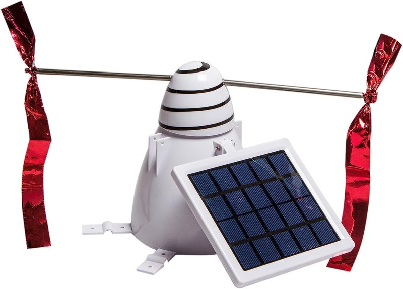 BIRD.B.GONE Bird B Gone - Solar Bird Repeller - Spinning Bird Deterrent with Telescoping Arms - Prevents Birds from Landing - Humane Repellent - Portable Design - for Boats, Patios, AC Units, Etc - Solar Powered - Image 1