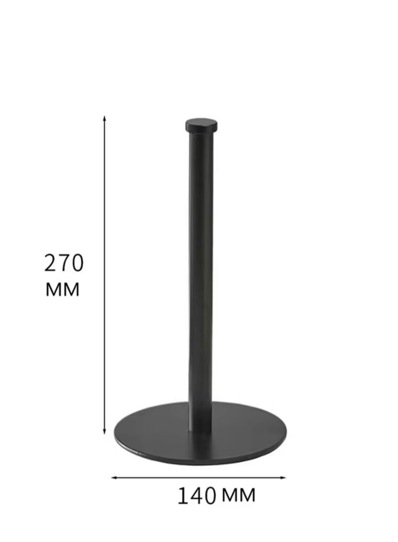 BLUE CORAL Desktop Roll Paper Holder Kitchen Vertical Paper Holder Stainless Steel Paper Towel Holder for Kitchen Countertop (Black) - Image 4
