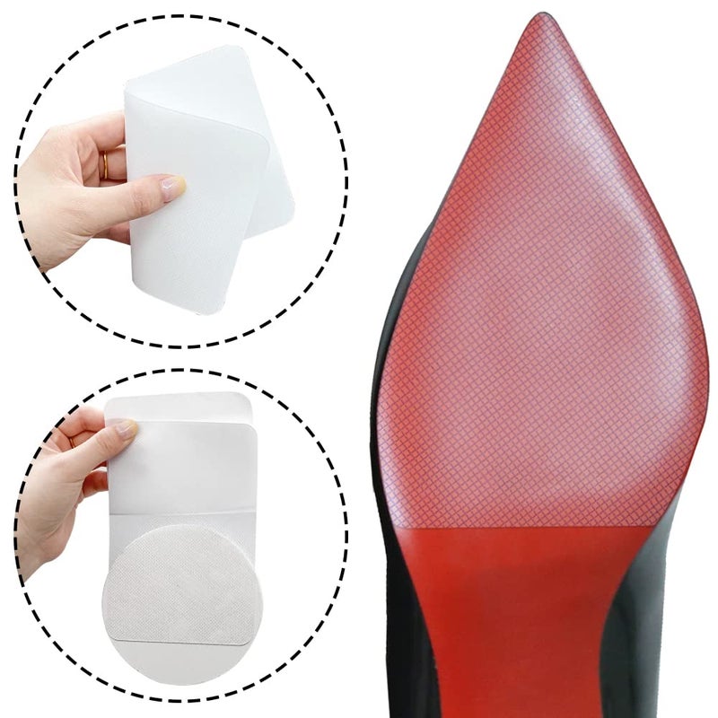 Dr.Foot Dr. Foot Shoe Sole Protectors for high-Heels, Self Adhesive Silicone Non-Slip Shoes Cover Bottoms for Women (Clear) - Image 5