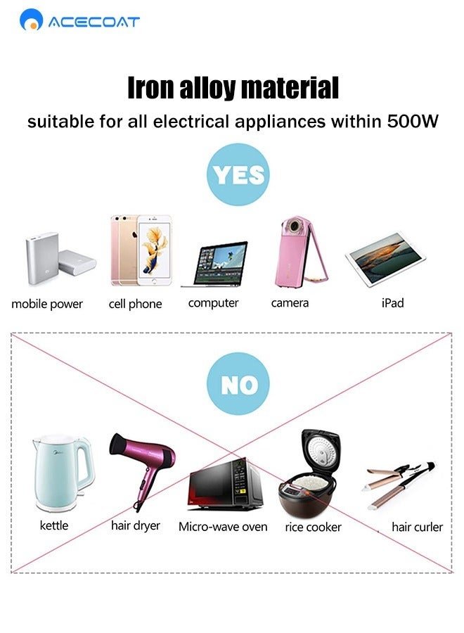 ACECOAT UK Universal Travel Plug Adapter Power Socket Converter, 3-Pin Portable Global International Travel Adapter, AU/EU/US/UK Conversion Uk Wall AC Plug Adapter, Essential for Going Abroad, 3-Pack, Black - Image 5