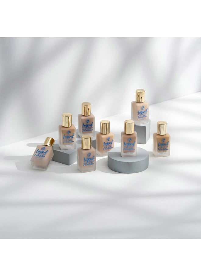 W7 Legend Foundation - Creamy Liquid Foundation for Poreless, Semi-Matte Medium Coverage - 28ml (Fresh Beige)  - Image 5