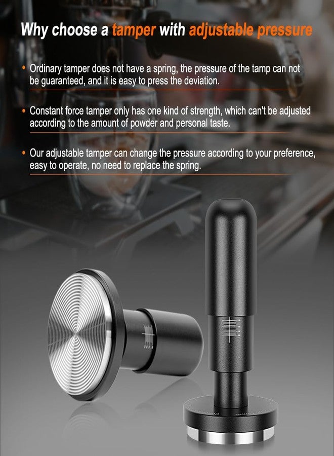 Sccodyero 51mm Calibrated Espresso Tamper, Coffee Tamper with 20-35lbs Adjustable Pressure Feature, Calibrated Tamper with Reliable Materials, Anodized Aluminum Handle and Stainless Steel Base - Image 5