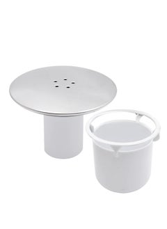 Shower Waste Drain Cover Replacement - 115mm Chrome Finish Cap Tube Sediment Cup for 90mm Tray Hole, Shower Plug Hole Cover, Removable Shower Trap Cover Fast Flow, Top Fitting Cap Parts