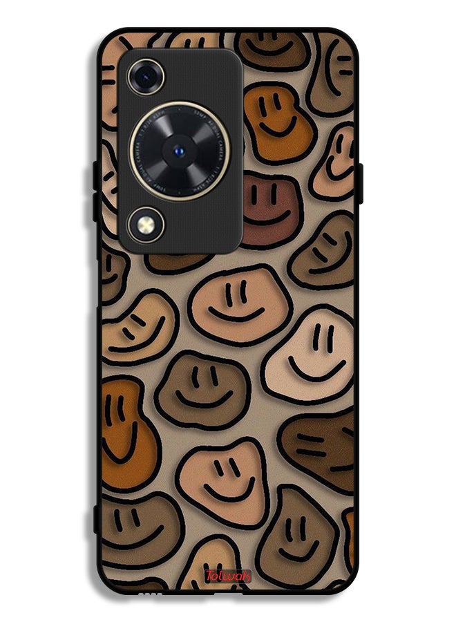 Tolwak Huawei Nova Y63 Protective Case Cover Smiley Faces Art