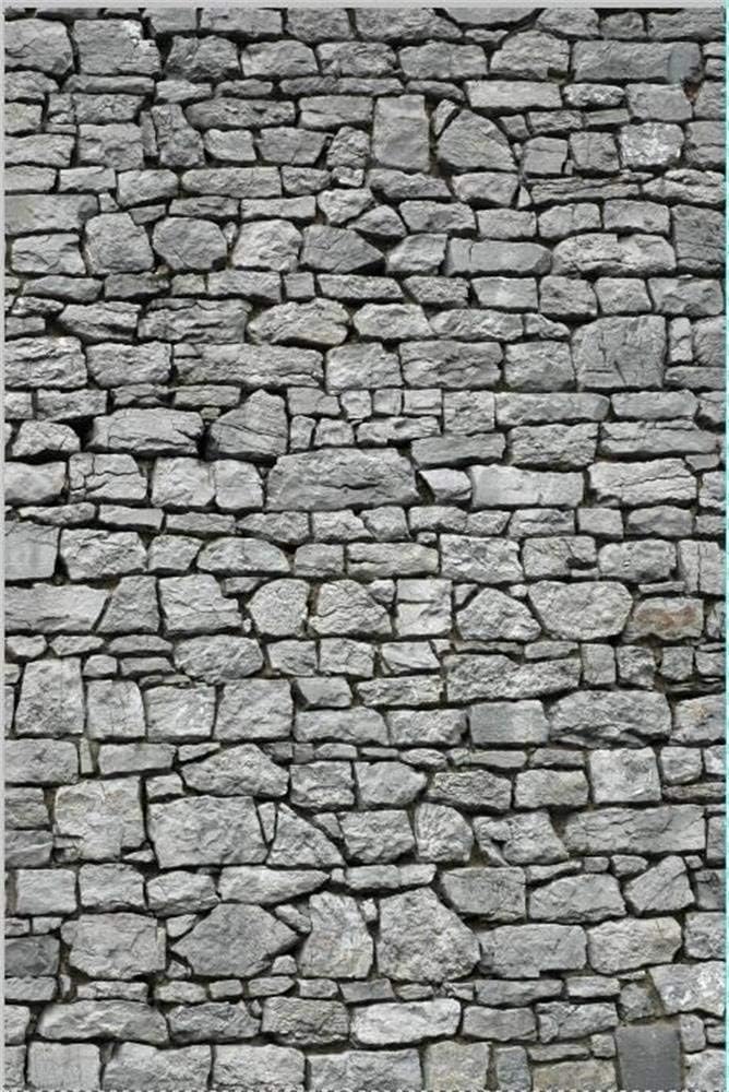 Laeacco 5x7 Rustic Brick Wall Backdrop Vintage Stone Photography Background Nostalgia Gray Grunge Photo Studio Stage Play Cosplay Decoration Birthday Party Photo Shoot Props - Image 1