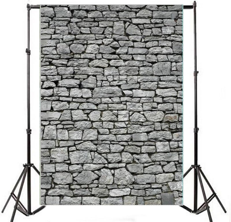 Laeacco 5x7 Rustic Brick Wall Backdrop Vintage Stone Photography Background Nostalgia Gray Grunge Photo Studio Stage Play Cosplay Decoration Birthday Party Photo Shoot Props - Image 4