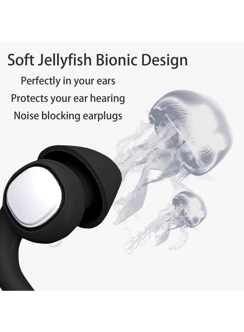CMGTYYD Ear Plugs for Sleeping, Sound Blocking Noise Cancelling Headphones, Reusable Washable Noise Reduction Hearing Protection Ear Plug, Super Soft Silicone Earplugs for Sleeping, Travel (black)  - Image 4