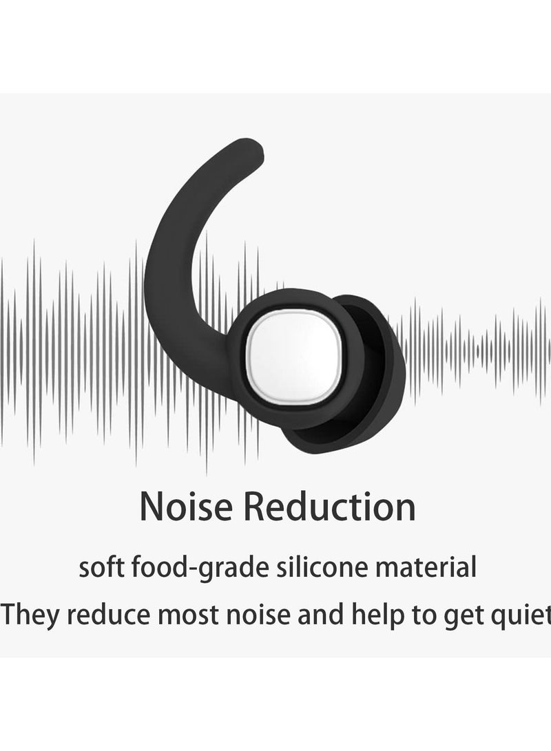CMGTYYD Ear Plugs for Sleeping, Sound Blocking Noise Cancelling Headphones, Reusable Washable Noise Reduction Hearing Protection Ear Plug, Super Soft Silicone Earplugs for Sleeping, Travel (black)  - Image 5