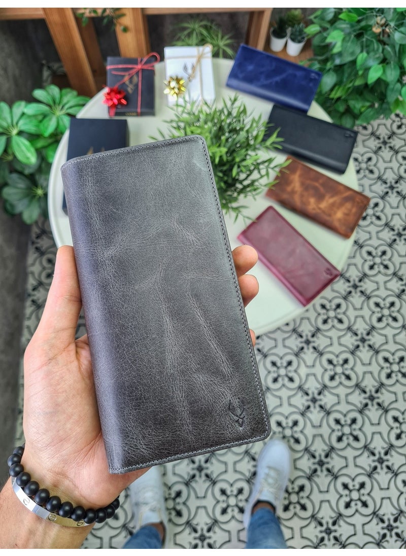 VISSO 901 Leather Handbag Wallet with Phone Compartment - Zippered - Men's and Women's Model with Removable Card Holder Feature  - Image 3