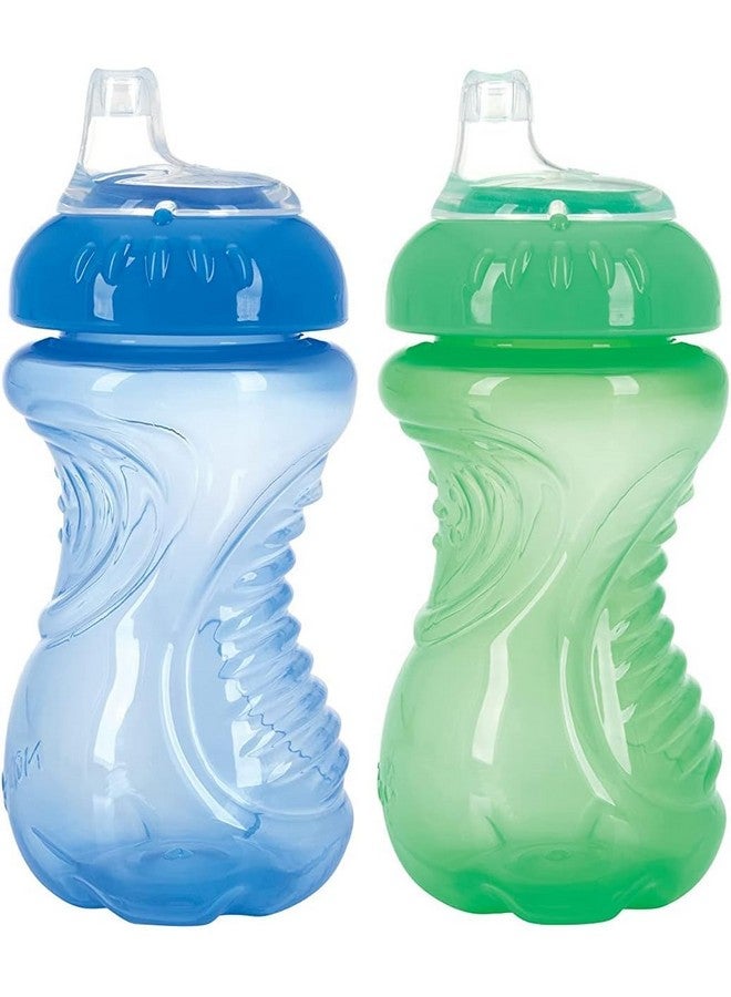 نوبي كوب تدريب سهل الإمساك من نوبي، 4 قطع، مانع للانسكاب، 10 أونصة (أزرق وأخضر)