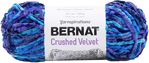 Bernat Crushed Velvet Yarn, Blue Brilliance - Image 1