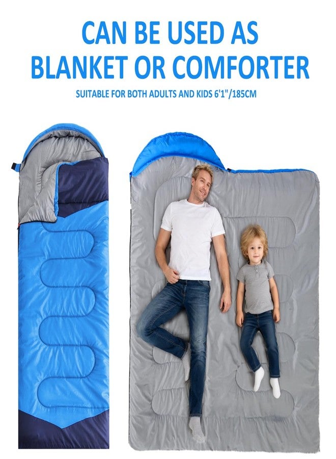 oaskys كيس نوم للتخييم من أوسكيز - مناسب لثلاثة فصول (الطقس الدافئ والبارد) - خفيف الوزن ومقاوم للماء، مناسب للبالغين والأطفال - معدات التخييم والسفر والأنشطة الخارجية - Image 4