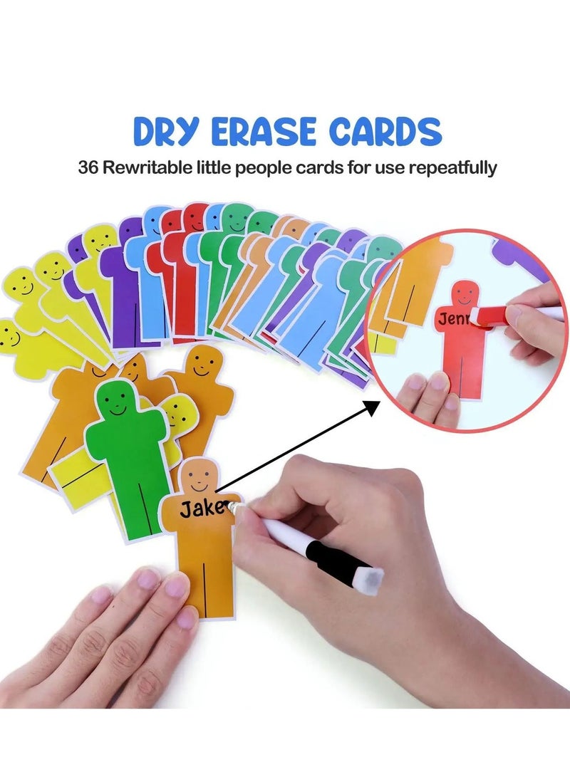 XiuWoo Classroom Attendance Chart Helping Hands Pocket Chart,durable Management for Classroom,homeschool, Calendar, Preschool Must Haves - Image 3