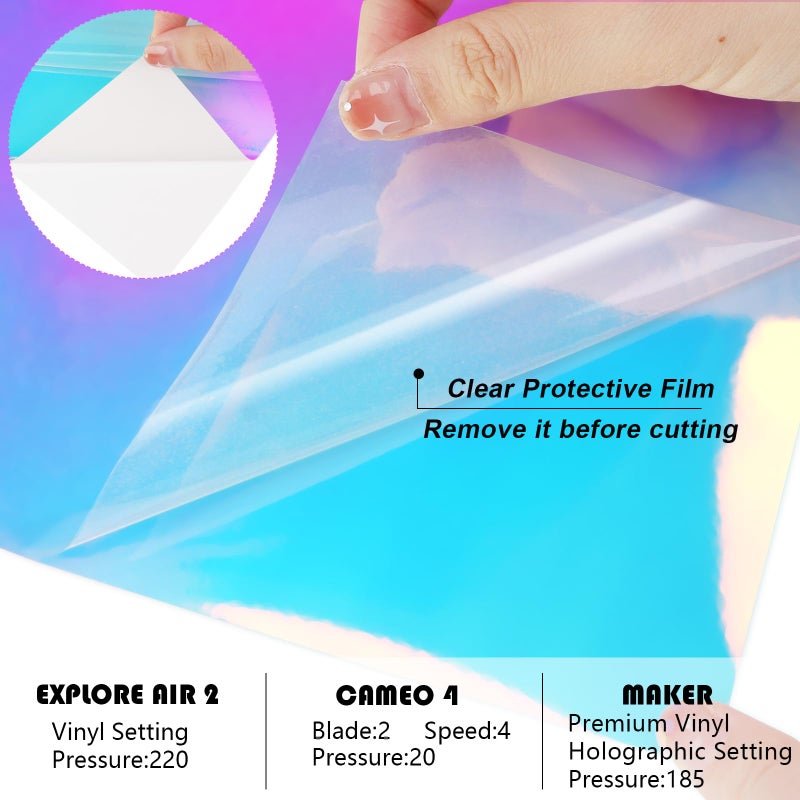 WRAPXPERT Glow in The Dark Permanent Adhesive Vinyl Holographic Iridescent Vinyl Opal White Glow Green for Wrap,Stickers,Decal,Lettering,12" x5ft - Image 5