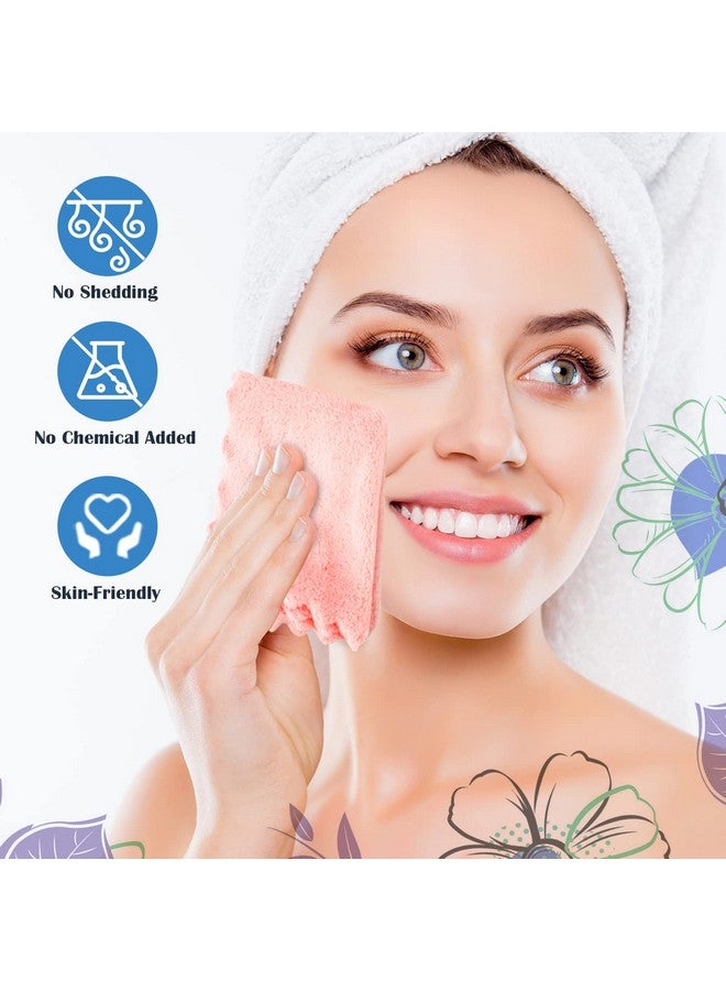 Orighty Makeup Remover Cloths, Cleansing, Reusable, Soft & Washable Coral Fleece Microfiber Washcloths / Towel for Face, Eye, Lips, Pack of 24, 7 x 7 inch - Image 3
