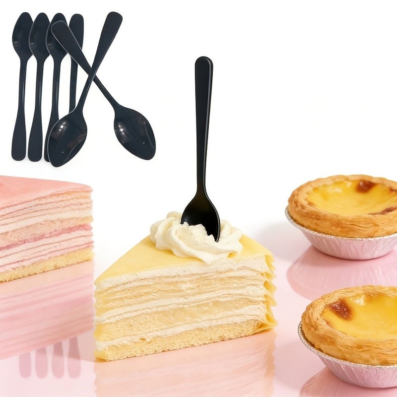 37 Black Dessert Spoons For Ice Cream Cake Parties Camping - Image 2