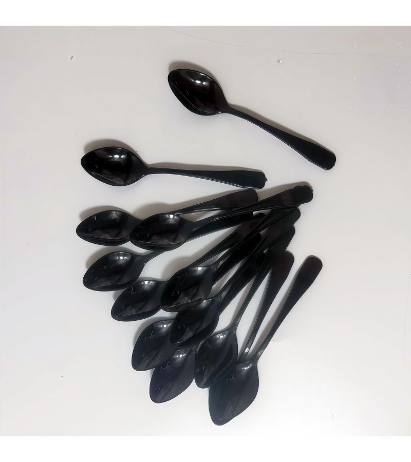 37 Black Dessert Spoons For Ice Cream Cake Parties Camping - Image 5
