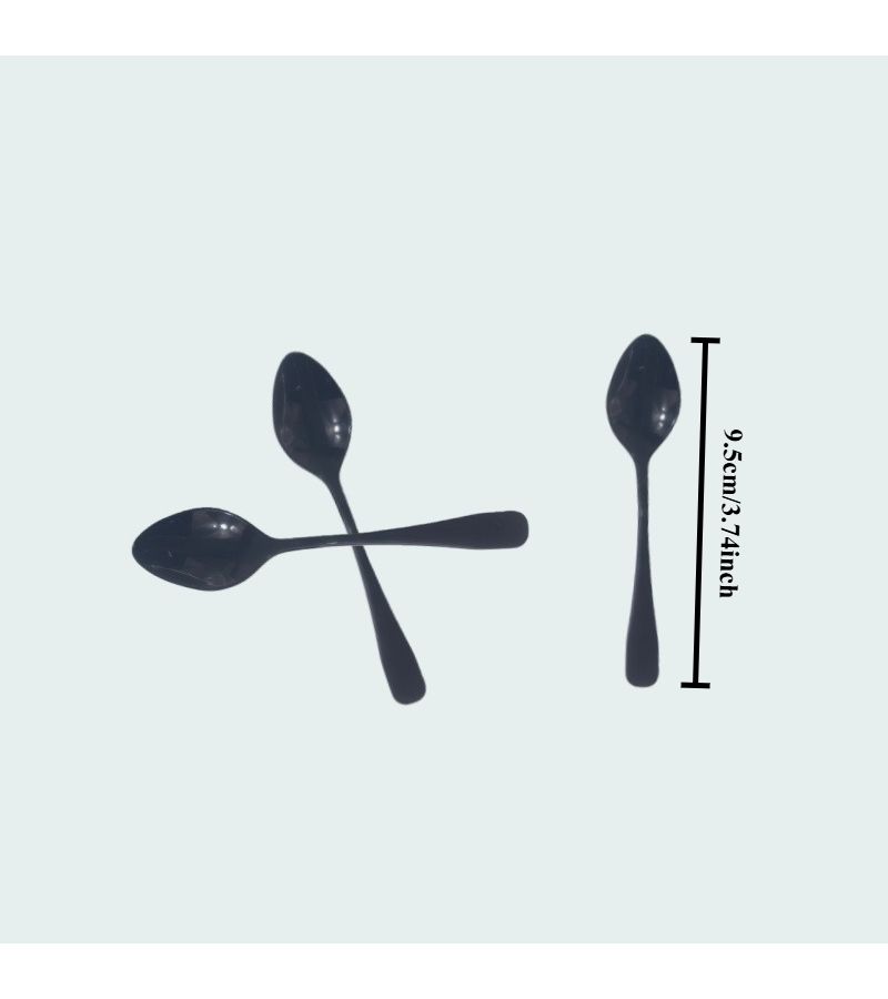 37 Black Dessert Spoons For Ice Cream Cake Parties Camping - Image 3