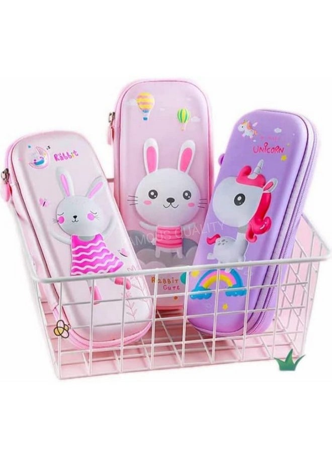 Famous Quality FAMOUS QUALITY - Stylish Shape Pencil Pouch School Stationary Hardtop Large Capacity eva Pencil Pouch Pencil Box/Pencil Case for Girls & Kids (1 Pc, Random Color)  - Image 1