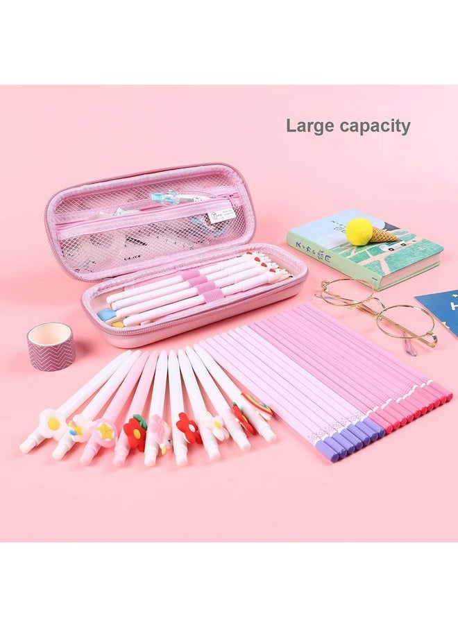 Famous Quality FAMOUS QUALITY - Stylish Shape Pencil Pouch School Stationary Hardtop Large Capacity eva Pencil Pouch Pencil Box/Pencil Case for Girls & Kids (1 Pc, Random Color)  - Image 2