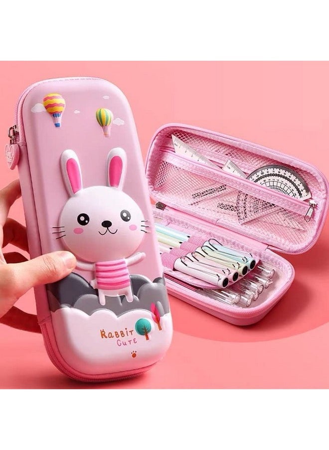 Famous Quality FAMOUS QUALITY - Stylish Shape Pencil Pouch School Stationary Hardtop Large Capacity eva Pencil Pouch Pencil Box/Pencil Case for Girls & Kids (1 Pc, Random Color)  - Image 3