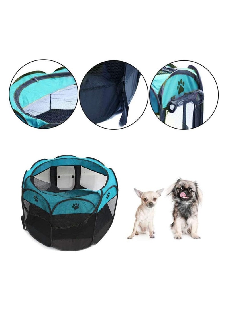 BLOOMING TIME Foldable Pet Fence Octagonal Waterproof Safety Net Scratch Resistant Dog Cage Tent Pet Supplies - Image 1