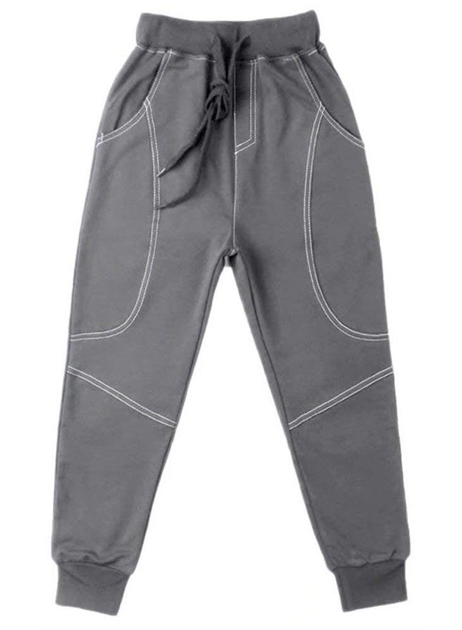 BINPAW Boys' Kids Cotton Pull On Active Sports Basic Jogger Sweat Pants, Grey, Age 11T-12T (11-12 Years) = Tag 160 - Image 3