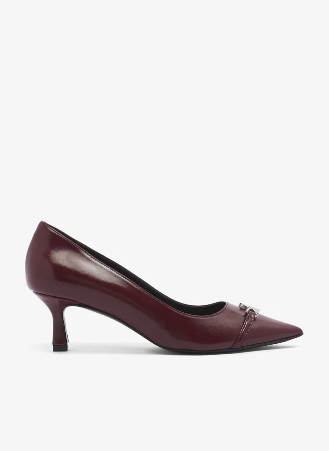Bow Detail Pointed toe mid heel Pums