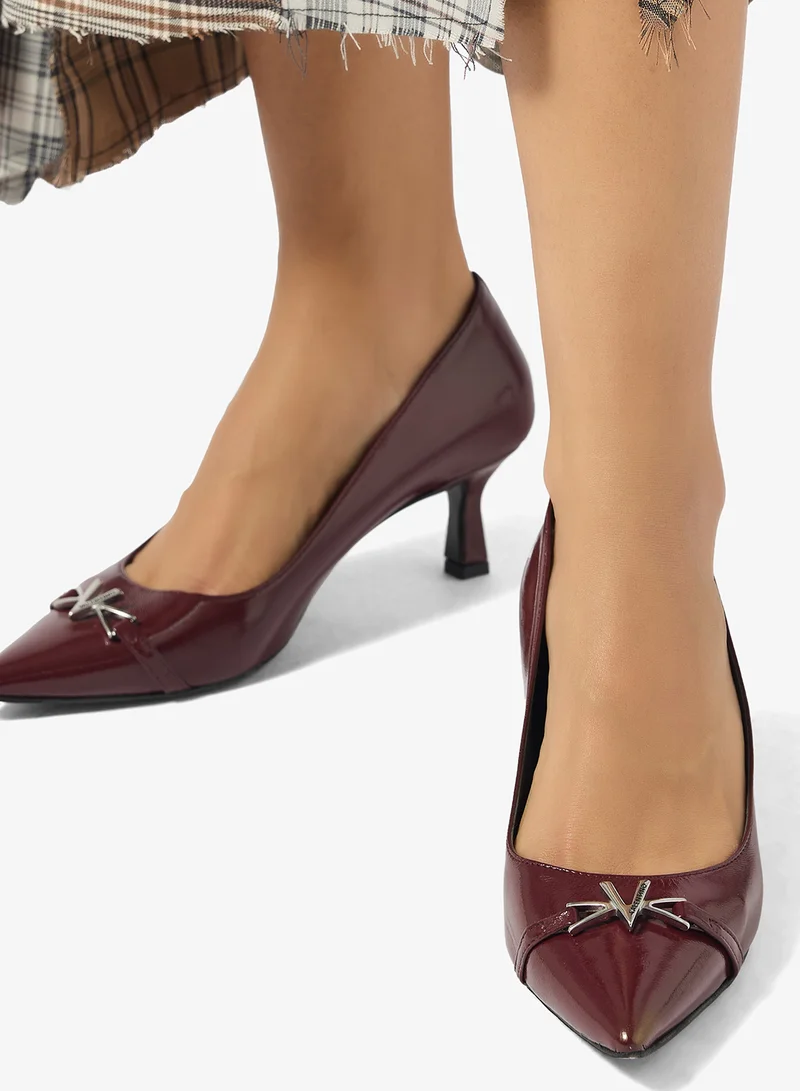 VALENTINO BY MARIO VALENTINO  Bow Detail Pointed toe mid heel Pums for Women | Best Price UAE