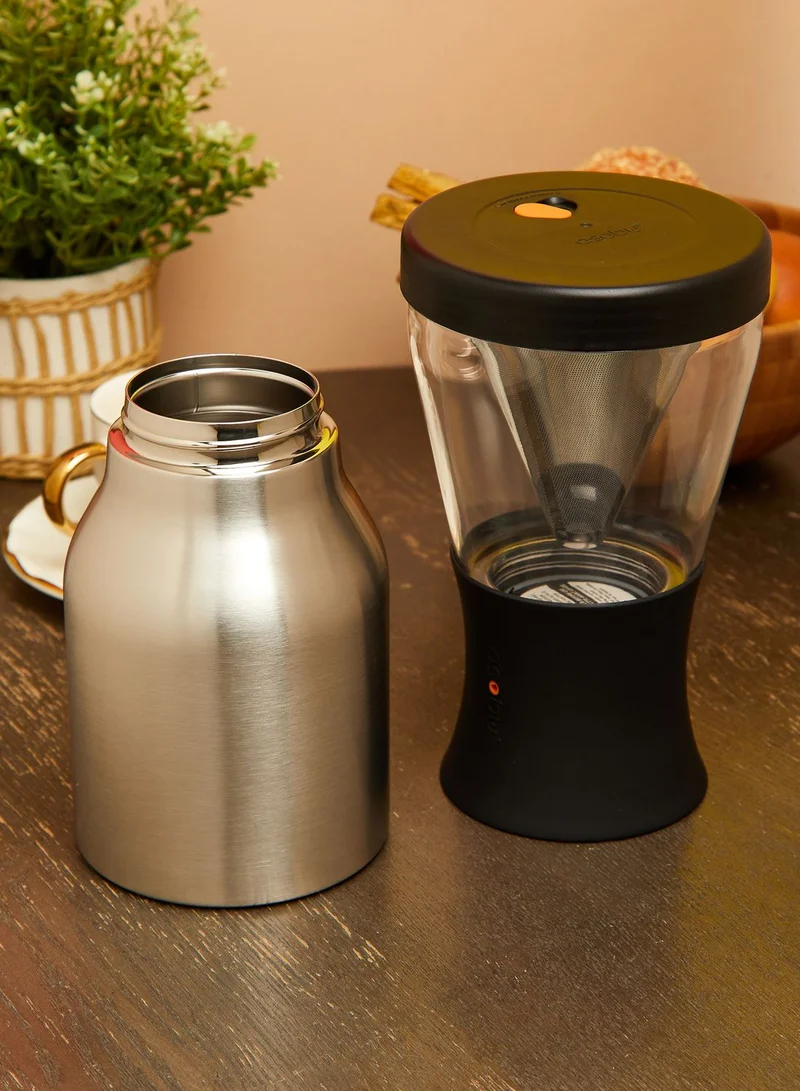 asobu Silver Cold brew Insulated Portable Brewer