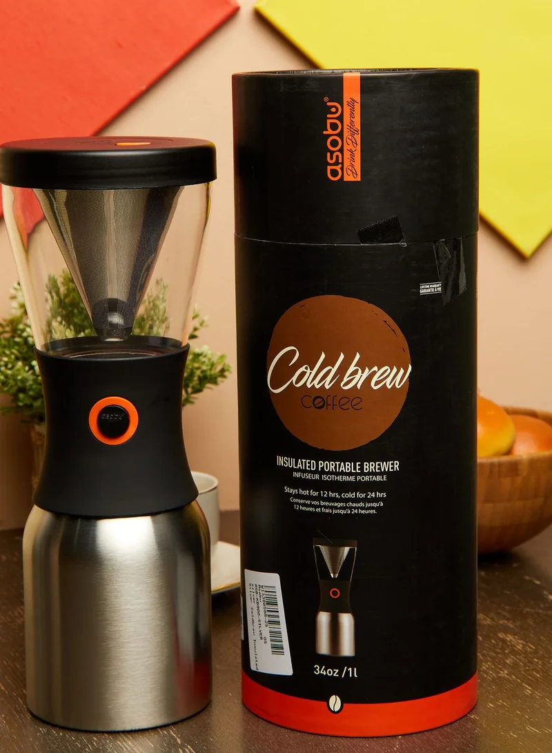 asobu Silver Cold brew Insulated Portable Brewer