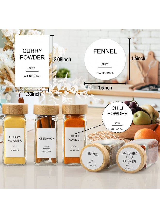 AISIPRIN Glass Spice Jars with Bamboo Lids | Square Spice Jar with Labels | Spice Bottles With Shaker Lids | Spice Containers | for Cabinet,Drawer,Spice Rack | Seasoning Organizer (Pack of 24) - Image 4