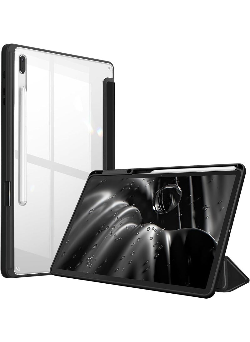 Slim Samsung Galaxy Tab S8+/S7 FE/S7+ 12.4" Case - Shockproof, Clear Back, Auto Sleep/Wake - Image 1
