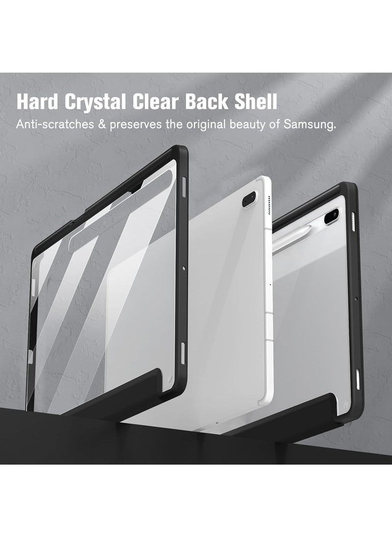 Slim Samsung Galaxy Tab S8+/S7 FE/S7+ 12.4" Case - Shockproof, Clear Back, Auto Sleep/Wake - Image 2