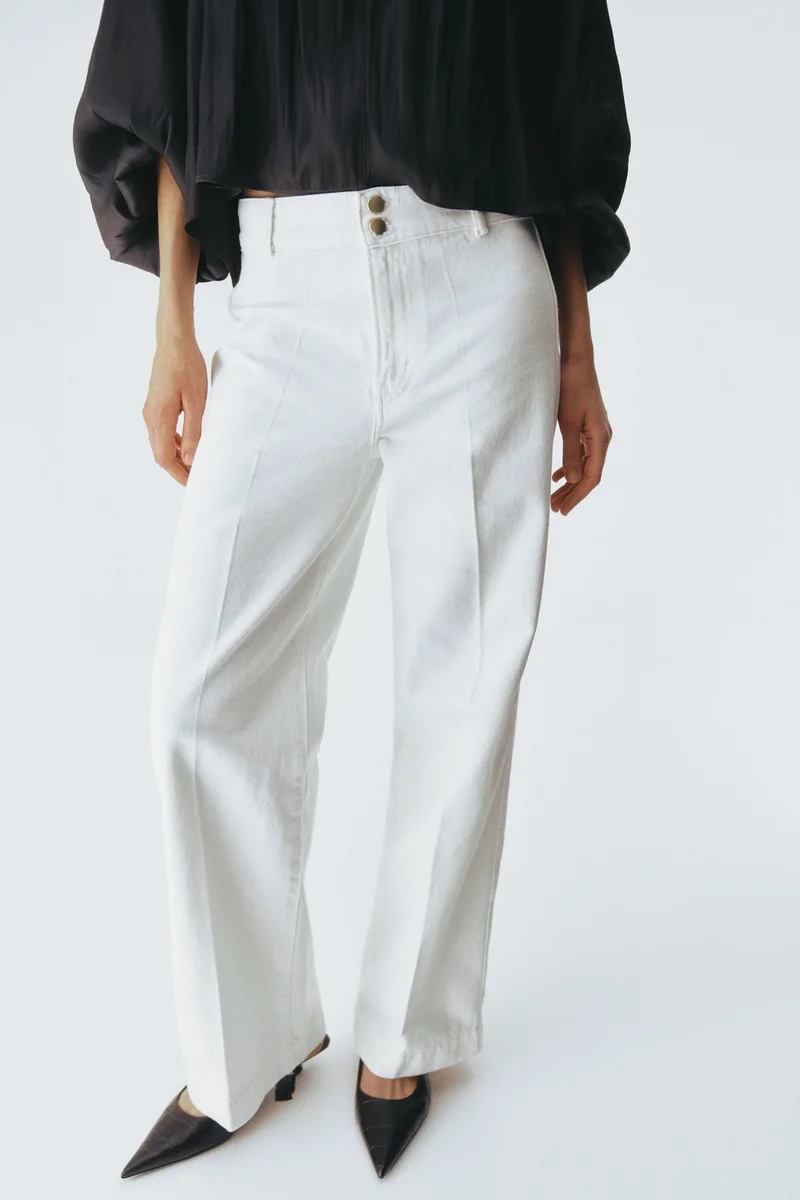 H&M  Wide High Waist Jeans for Women | Best Price UAE