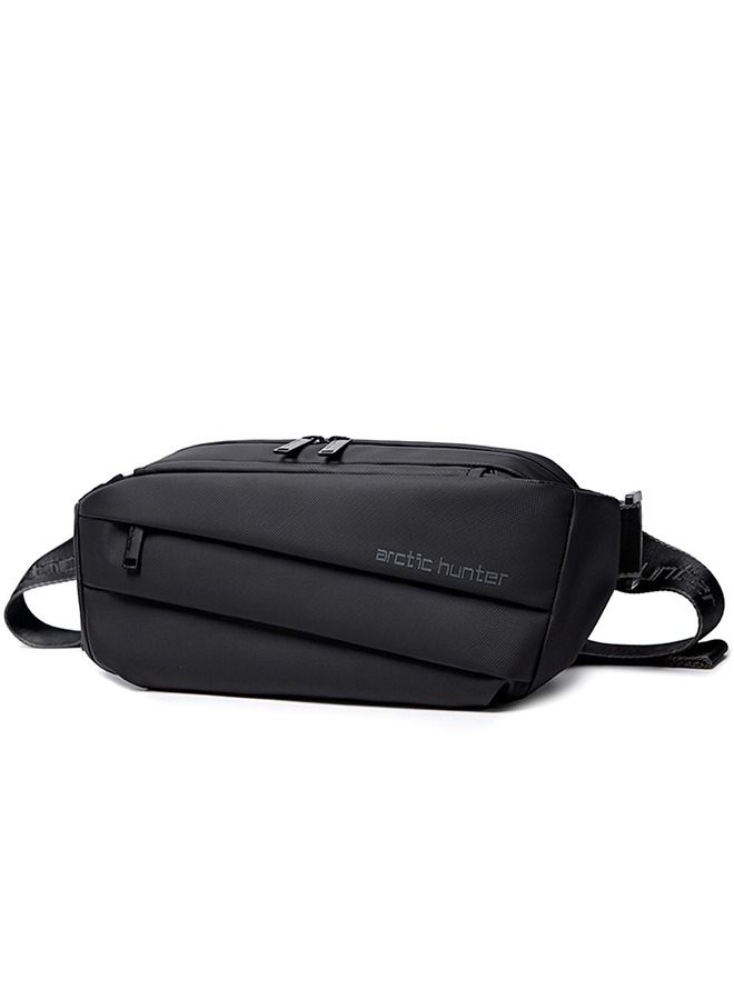 ARCTIC HUNTER YB00029 Casual Sling Chest Sport Crossbody Waist Waterproof Bag Black  - Image 1