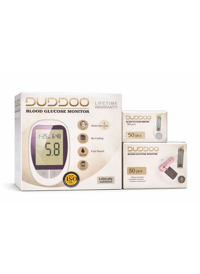جهاز قياس نسبة السكر في الدم من دودو، 50 شريطًا + 50 إبرة وخز