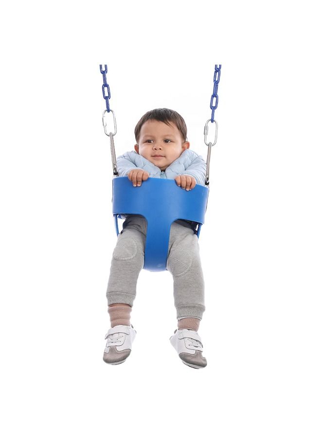 JSAITOYS Toddler High Back Full Bucket Swing Seat With 1.5M Coated Chain And Quick Link Hooks  - Image 4